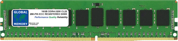 16GB (1 x 16gb) DDR4 3200MHz PC4-25600 288-PIN ECC REGISTERED