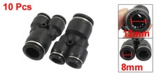 10 Pcs Air Pneumatic 12mm to 8mm Y Shaped Push in Connectors Quick Fittings