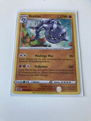 Pokemon Karte Stahlos Holo 139/264 Fusions Angriff