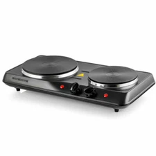 OVENTE BGC102B Electric Double Coil Burner