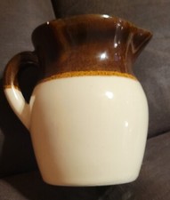 Vintage RRP Brown Glaze Crockery 6โ pitcher. Made in USA Farmhouse Rustic