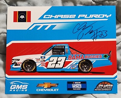 CHASE PURDY ***AUTOGRAPHED*** #23 BAMA BUGGIES TRUCK SERIES HERO CARD #2