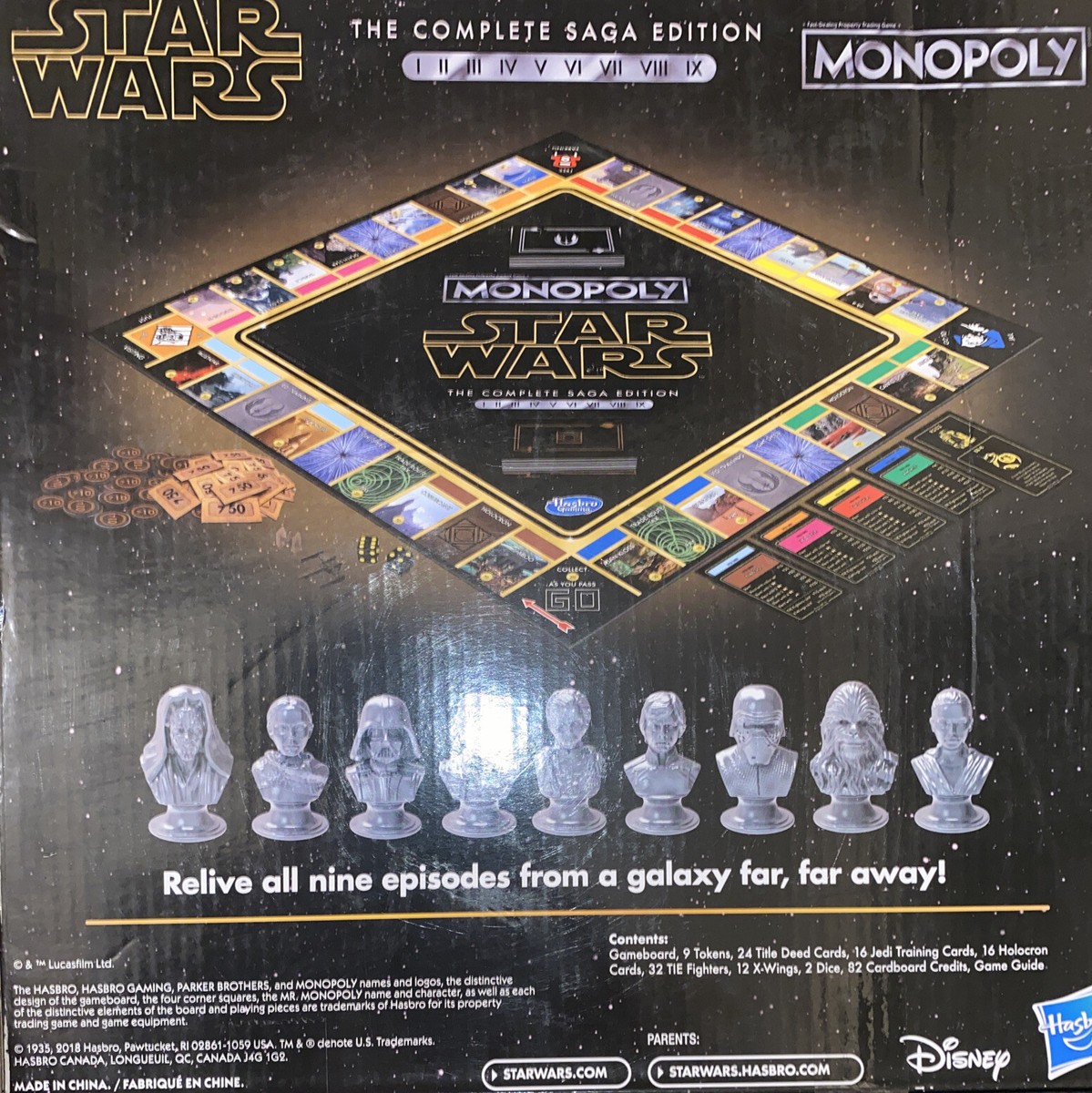Monopoly Star Wars Complete Saga Edition Board Game Never Played