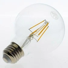 LED G25 Globe Lamp-4 Watt Clear-Equals 40 Watt Incandescent, 2200K Vintage Style