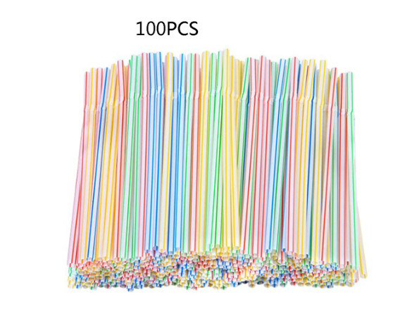 RESTOS 100 pajitas pajitas flexibles coloridas 21 cm nuevas