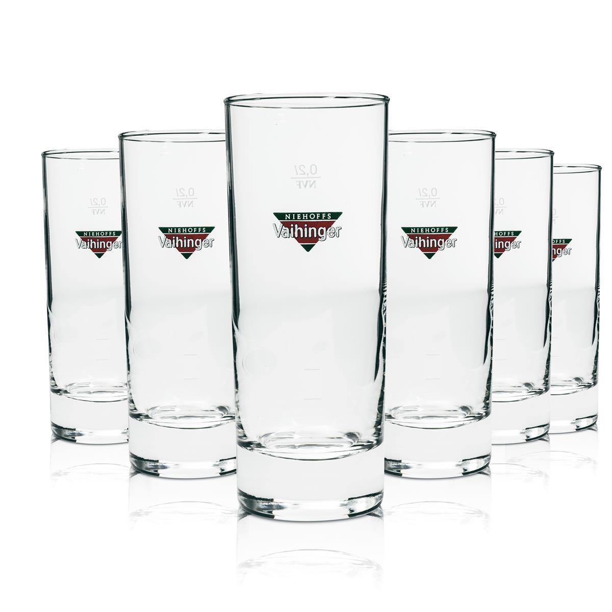 6x Vaihinger Saft Glas 0,2l Longdrink Gläser Cocktail Bistro Niehoffs Säfte Bar