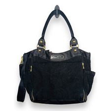 Petunia Pickle Bottom City Carryall Bag Baby Diaper Bag Black Gold