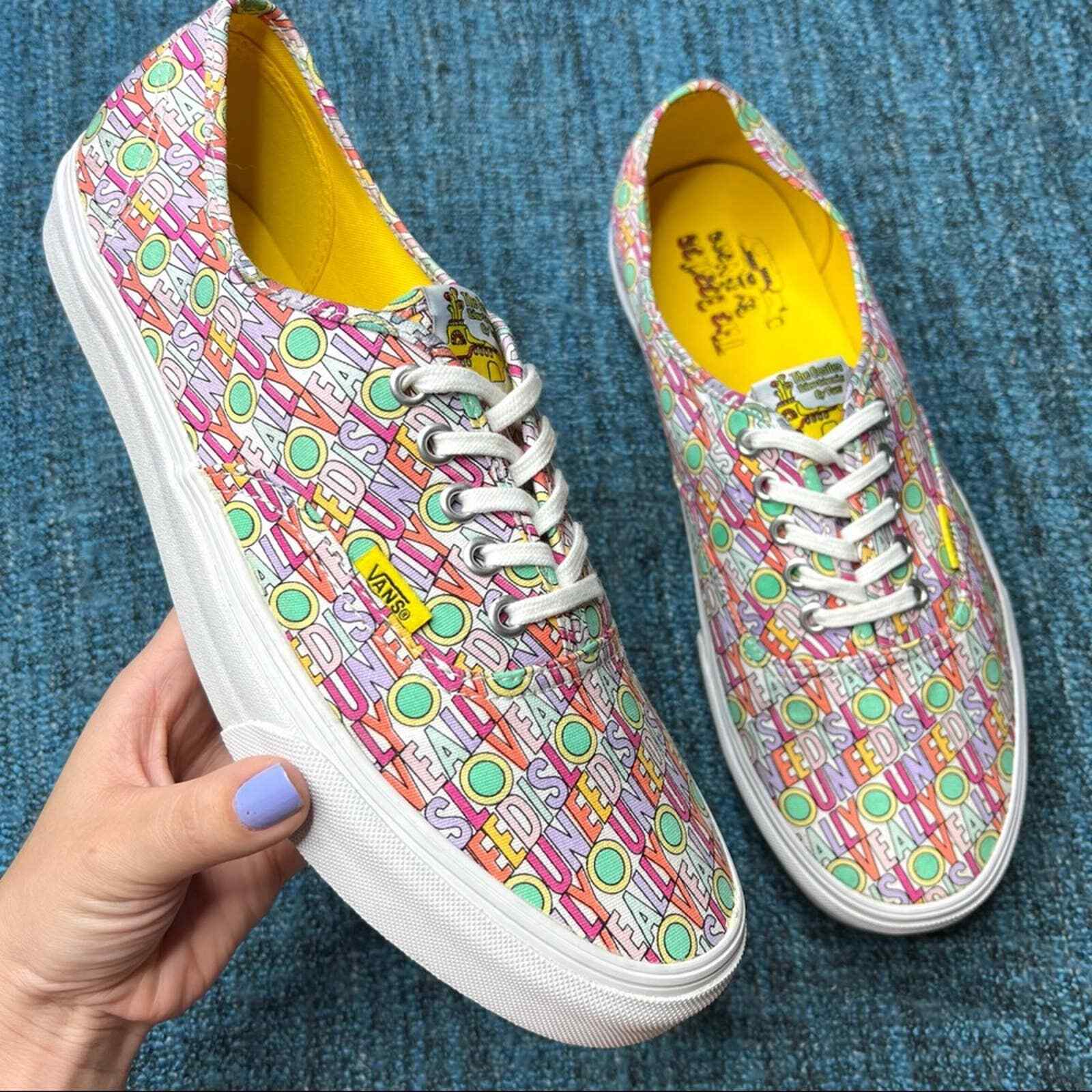 Vans The Beatles Yellow Submarine Authentic Shoes All You Need Is Love   Men | eBay