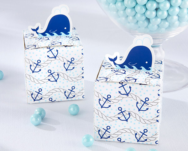 24 Nautical Whale Favor Boxes Baby Shower 1st Birthday Party