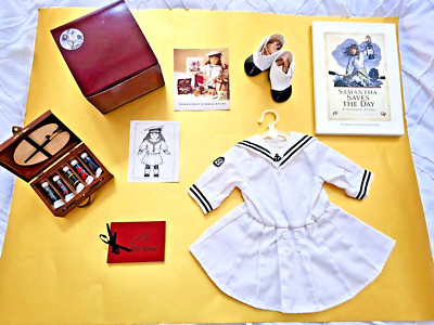 Pleasant Company  Samantha Summer Story Paint Set Middy Dress Boots &HC Book Lot
