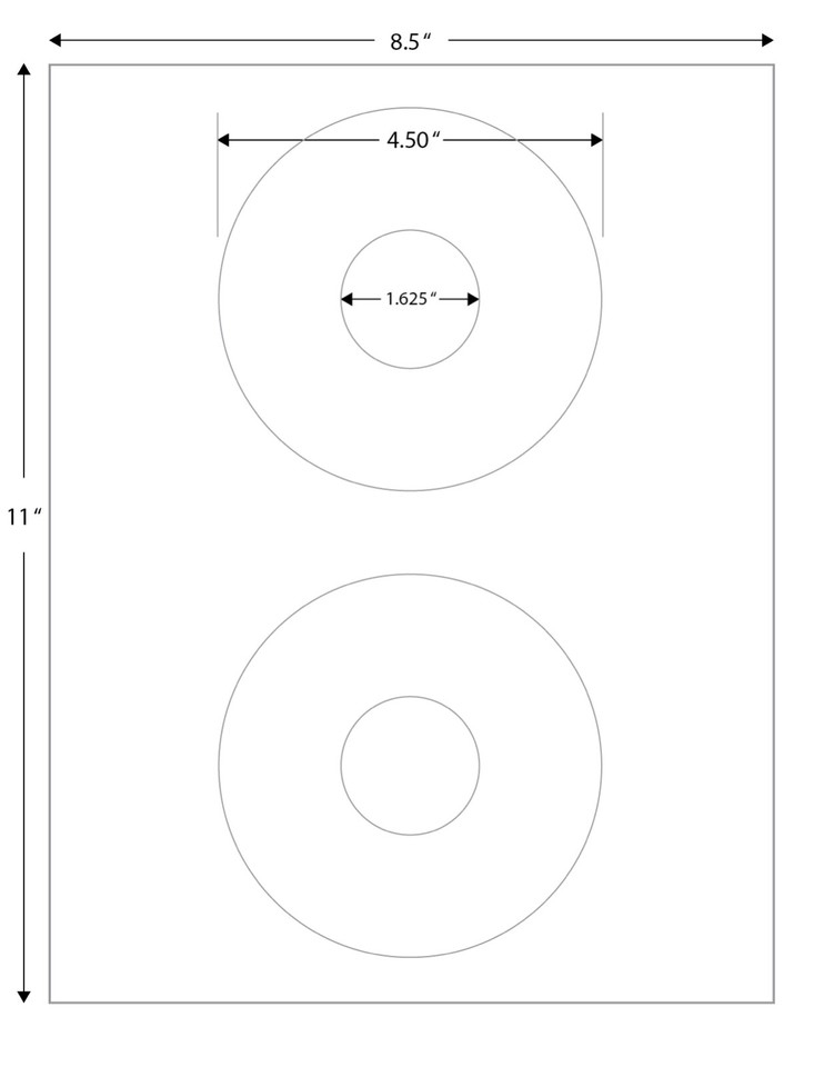 10 CD/ DVD Laser / Ink Labels - Fits Template Size 5824 4.5