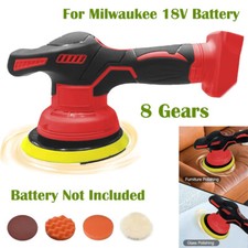 8 Gears Cordless Car Buffer Polisher Orbital Polisher for Milwaukee 18V Battery
