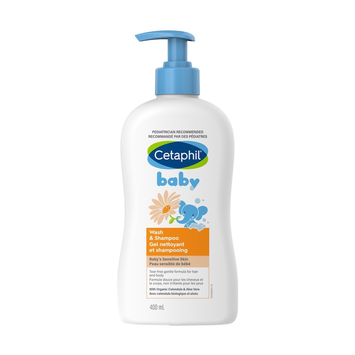 Cetaphil Baby Wash & Shampoo Bathe Little One's Skin Hair Without Dry 400ml NEW