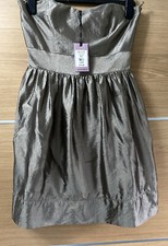 Coast Size 10 Luchia Bronze Strapless Puff Ball Mini Evening Dress Bnwt £115 BC2