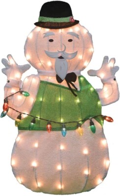 32'' Rudolph 2D Pre-Lit Yard Art Sam The Snowman