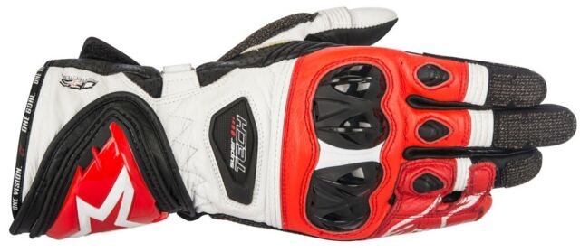 Alpinestars Supertech Size XL Motorbike Gloves Black White Red