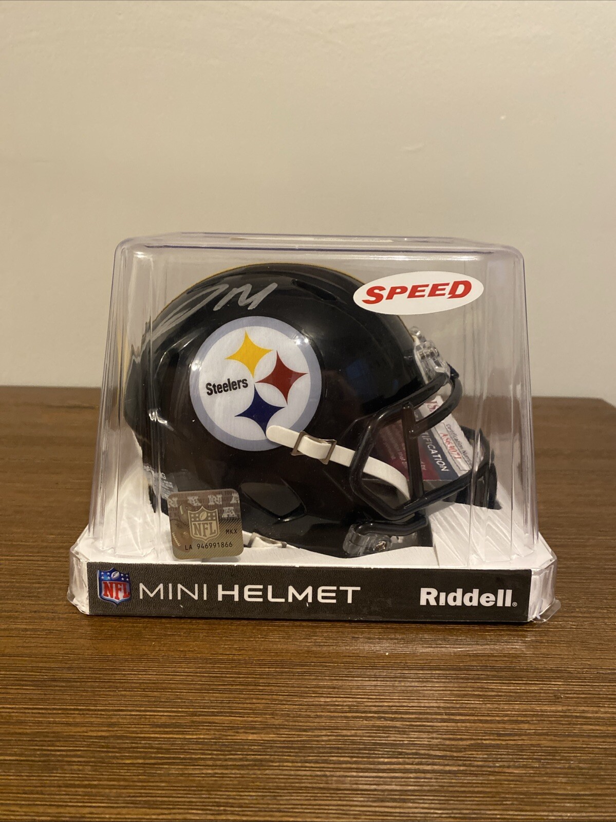 George Pickens Autographed Signed Pittsburgh Steelers ENCASED PITTSBURG STEELERS MINI HELMET BECKETT 