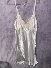 LINEA DONATELLA IVORY Embroidered Lace Beaded Slip Dress/Nightgown Large