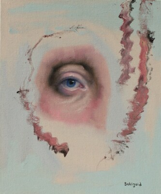 ORIGINAL Blauäugiger Mann Portrait Ölgemälde Auge Menschen Moderne Männer Wandbild