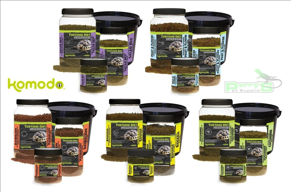 Komodo Tortoise Diet Food SALAD MIX, FRUIT & FLOWER, CUCUMBER, DANDELION, BANANA