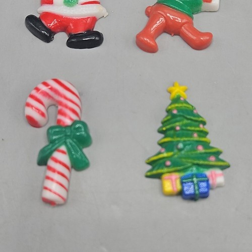 VTG JSNY Miniature Christmas Magnet Set of 12 with Santa Sleigh Metal Tin - Picture 4 of 12