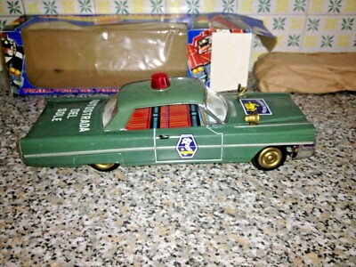 1950 MARUSAN KOSUGE Ford Auto Polizia Giocattolo Di Latta Giappone Per - Foto 8