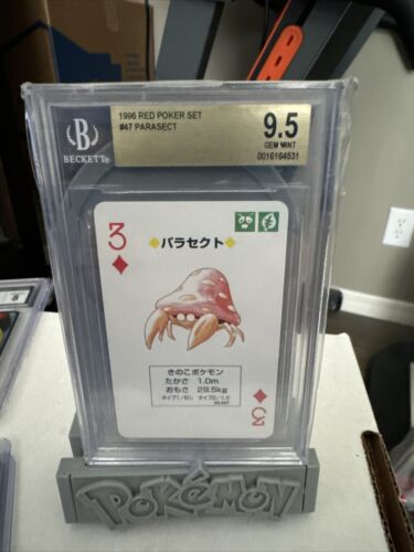 Pokemon 1996 Red Poker Set #47 Parasect W/Charizard Back Graded Beckett 9.5  - Picture 1 of 2