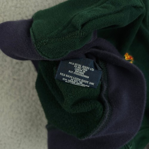 Vintage Polo Ralph Lauren Hoodie Boys 5 Green Blue Bleecker Crest VI Full Zip - Picture 4 of 13