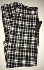 Tommy Hilfiger Plaid Pants Black  White size 6 8 10 NWT Leggings