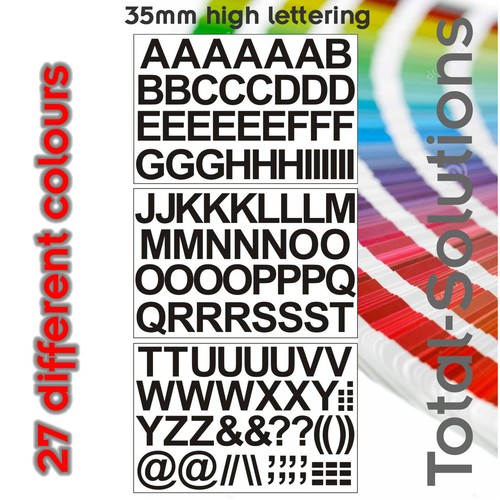 35mm Self Adhesive Vinyl Letters / Lettering Just Peel & Stick eBay