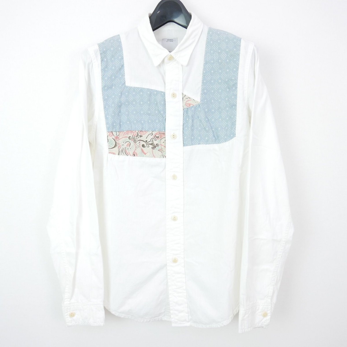 Visvim Patchwork Denim Shirt GRANGER SHIRT CHAMBRAY Size-1 White 