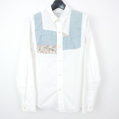 Visvim Patchwork Jeanshemd GRANGER SHIRT CHAMBRAY Gr-1 Weiß Japan Gebraucht