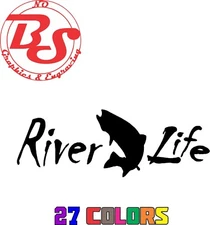 6" Reel Life Creek Fishing Vinyl Decal Lake River Ocean Salt Water Fish noBS