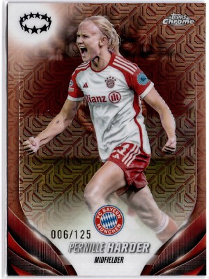 Pernille Harder 2023-24 Topps Chrome Women's Rose Gold #78 Bayern #006/125