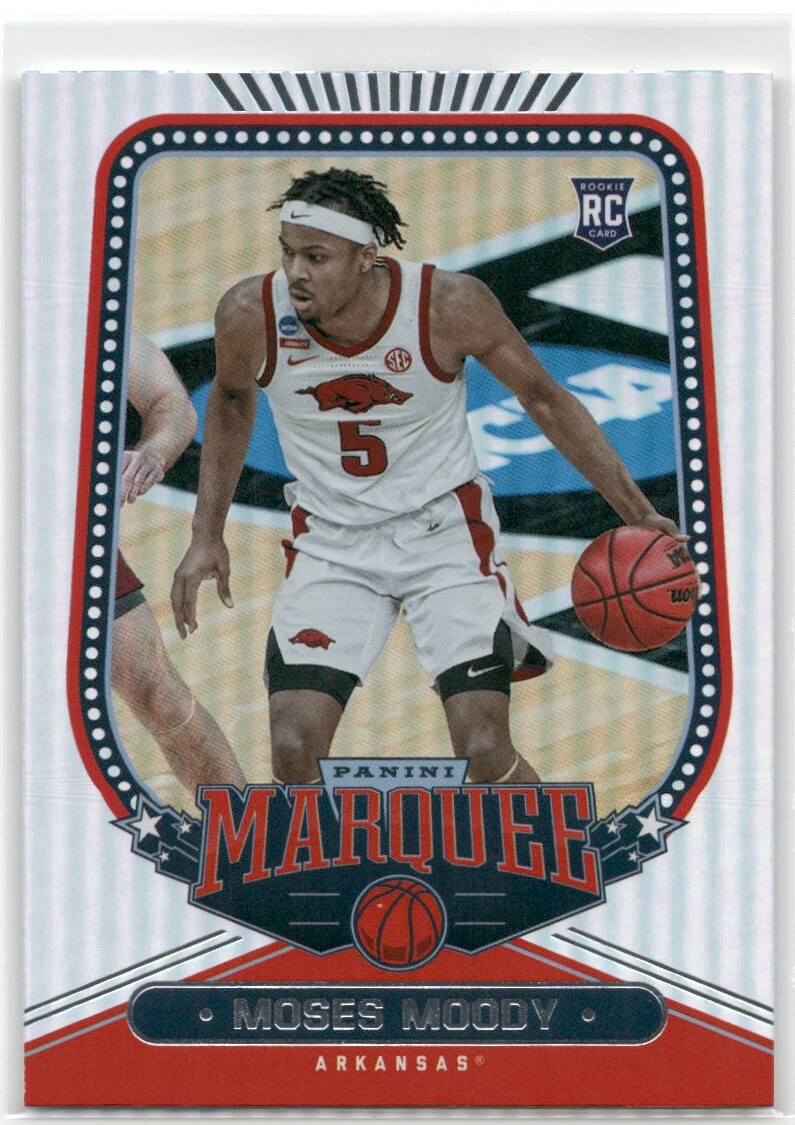 2021-22 Panini Chronicles Marquee Draft Picks Moses Moody #151 RC Arkansas