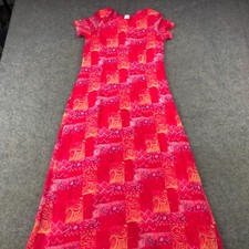 Vintage Storybook Heirlooms Dress Womens 16 Pink Floral Paisley Cottagecore