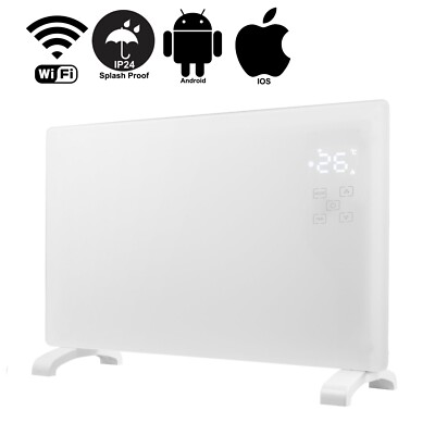 Smart WIFI App Steuerung 2000 W Weißglas Elektrischer Heizkörper/Wandheizung