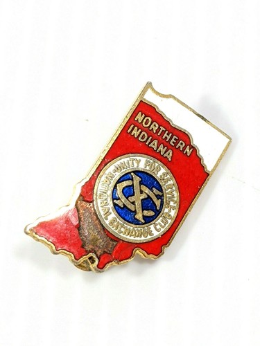 Vintage Northern Indiana Unity For Service International Exchange Club Pin