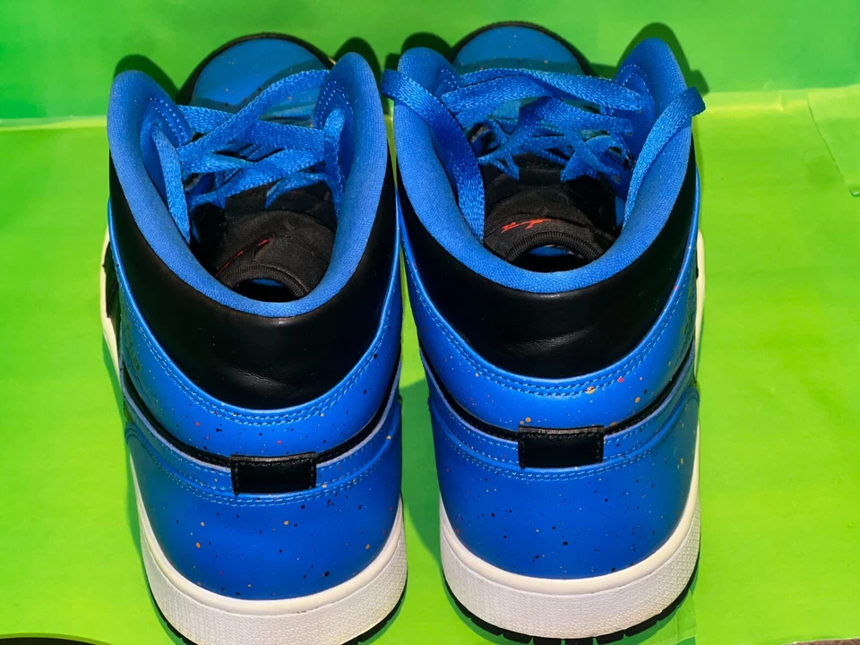 Salpicaduras de pintura Jordan 1 Mid Royal. Hombre Talla 11, Envío Rápido Foto 2 de 4