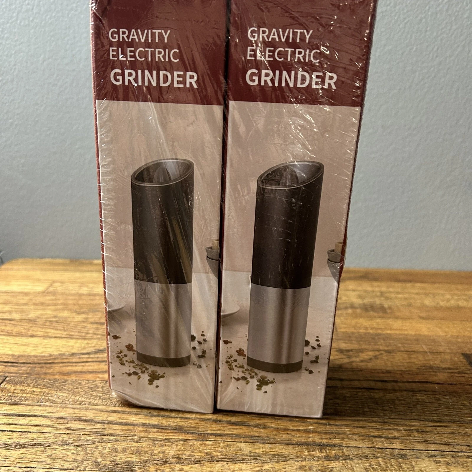 Gravity Electric Salt and Pepper Grinder Set of 2 Battery Operated 7.5” Each