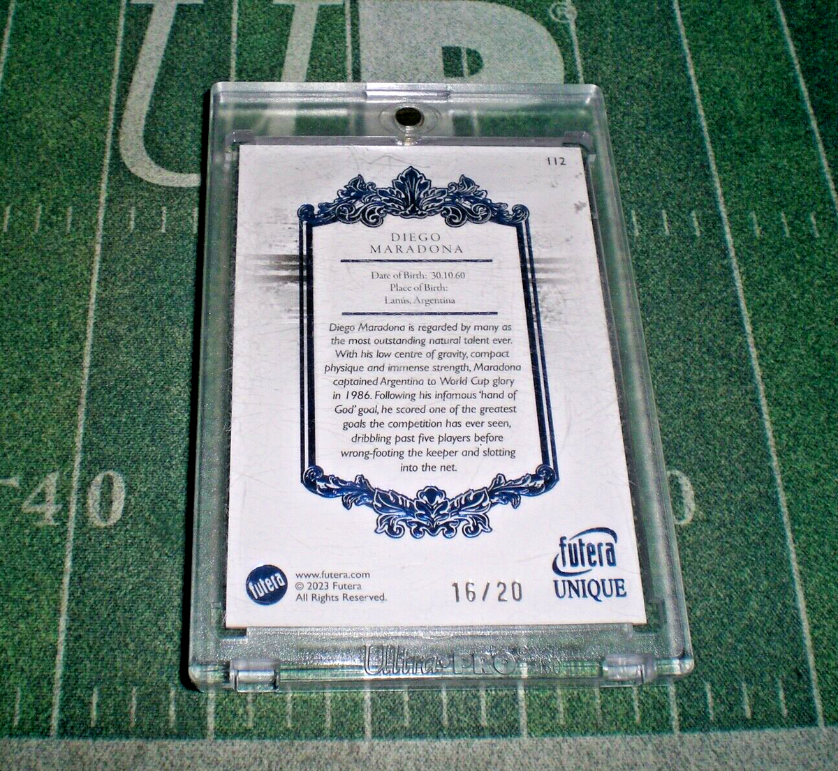 2023 Futera The Greats Diego Maradona Argentina Sapphire 16/20 SSP