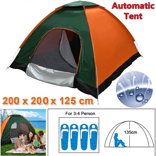 3-4 Man Automatic Instant Double Layer Pop Up Camping Hiking Tent Waterproof - Picture 12 of 12
