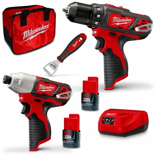 MILWAUKEE 2 Piece 12V Cordless Drill 