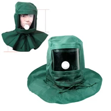 Sand Blasting Hood Cap Anti Wind / Sandblaster Tools Dust Protective Face Shield