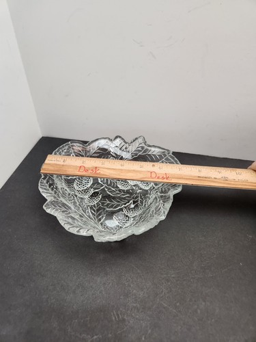 Indiana Glass Loganberry Clear Raised Berries & Leaves Candy Dish Bowl - Picture 5 of 6