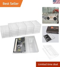 Cassette Tape Storage Case - 25 Clear Plastic Protectors for Pristine Collection