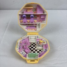 Polly Pocket Hair Salon 1990 Yellow Compact Playset Bluebird With Figure