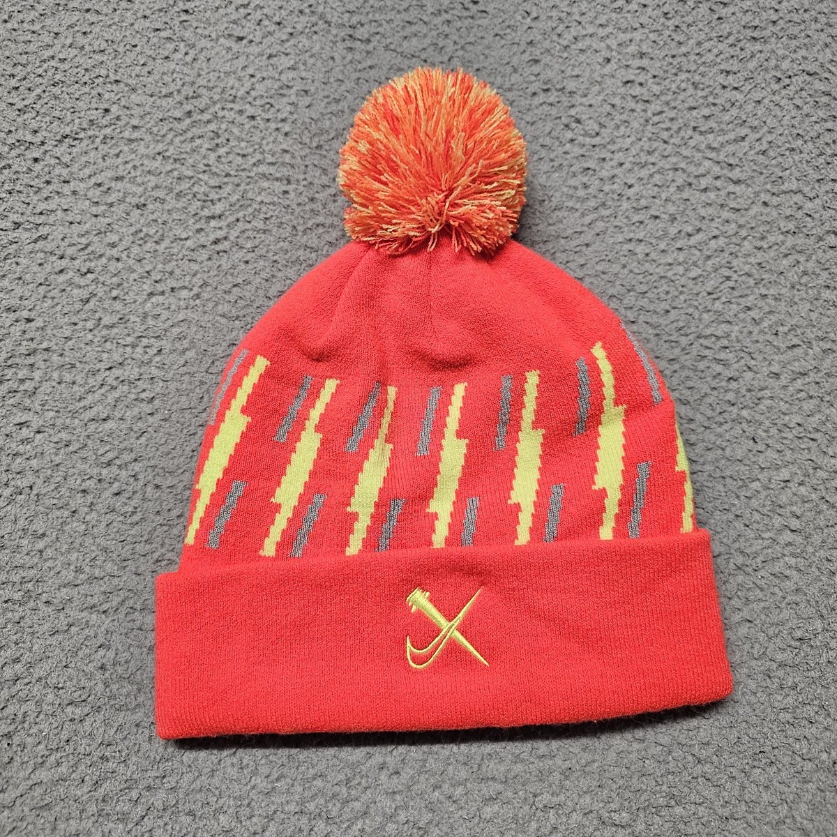 フランスラグビー 100周年記念 ナイキ製ベレー帽1906-2006 Nike Hat Beanie O/S Cross Regionals NXR Logo'd Beanie Neon Orange