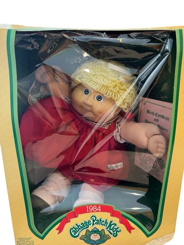 Cabbage Patch Doll In Box 1984 Joletta Greta Birth Certificate Kid Blonde Hair - Picture 2 of 14