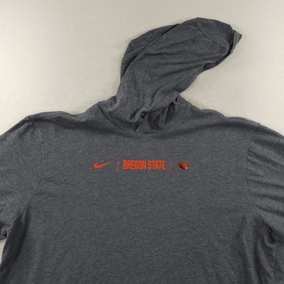 Oregon State Beavers Pullover Hoodie Mens Large Nike Dri-Fit Tee Gray NCAA